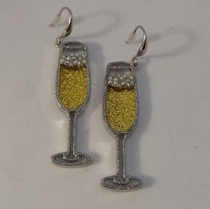 Sugarfix by Baublebar Champagne Let's Get Fizzical Drop Earrings Gold